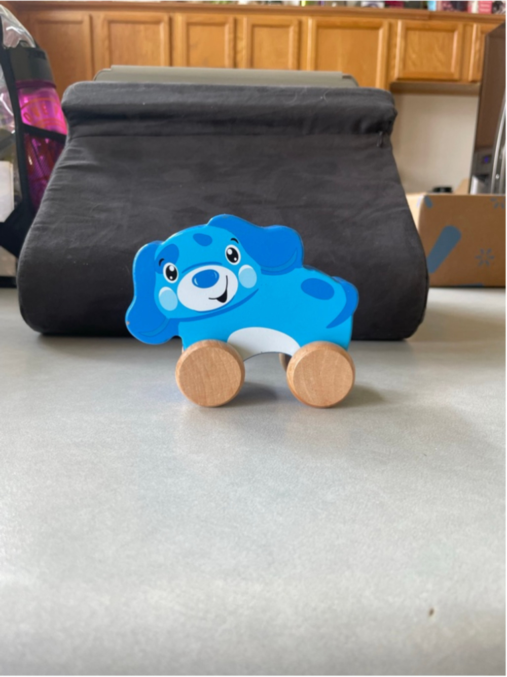 Spark Create Imagine Blue Dog Bundle Wooden Cars and Push & Pull Toddler Toys
